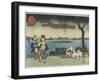 Yanagibashi Bridge at Ryogoku, 1830-1844-Utagawa Kuniyoshi-Framed Giclee Print