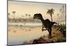 Yangchuanosaurus Eats the Carrion of a Dead Animal-null-Mounted Art Print