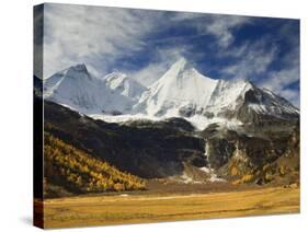 Yangmaiyong Mountain, Yading Nature Reserve, Sichuan Province, China-Jochen Schlenker-Stretched Canvas