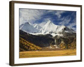 Yangmaiyong Mountain, Yading Nature Reserve, Sichuan Province, China-Jochen Schlenker-Framed Photographic Print