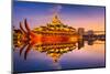 Yangon, Myanmar at Karaweik Palace in Kandawgyi Royal Lake.-SeanPavonePhoto-Mounted Photographic Print