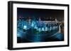 Yangon Myanmar, Night Cityscape Panorama with Sule Pagoda-SergWSQ-Framed Photographic Print