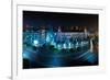 Yangon Myanmar, Night Cityscape Panorama with Sule Pagoda-SergWSQ-Framed Photographic Print