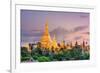 Yangon, Myanmar View of Shwedagon Pagoda at Dusk-SeanPavonePhoto-Framed Photographic Print