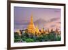 Yangon, Myanmar View of Shwedagon Pagoda at Dusk-SeanPavonePhoto-Framed Photographic Print