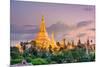 Yangon, Myanmar View of Shwedagon Pagoda at Dusk-SeanPavonePhoto-Mounted Photographic Print