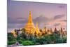 Yangon, Myanmar View of Shwedagon Pagoda at Dusk-SeanPavonePhoto-Mounted Photographic Print