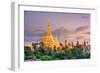 Yangon, Myanmar View of Shwedagon Pagoda at Dusk-SeanPavonePhoto-Framed Photographic Print