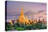 Yangon, Myanmar View of Shwedagon Pagoda at Dusk-SeanPavonePhoto-Stretched Canvas