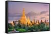 Yangon, Myanmar View of Shwedagon Pagoda at Dusk-SeanPavonePhoto-Framed Stretched Canvas