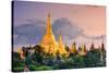 Yangon, Myanmar View of Shwedagon Pagoda at Dusk.-SeanPavonePhoto-Stretched Canvas