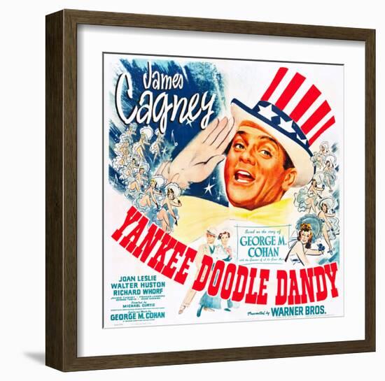 Yankee Doodle Dandy, US poster, James Cagney, 1942-null-Framed Premium Giclee Print