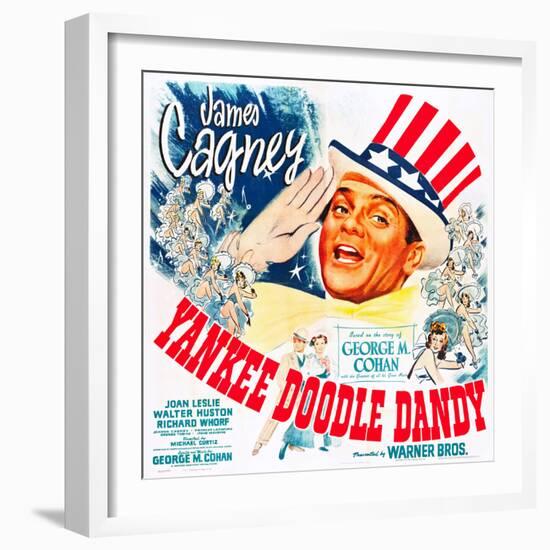 Yankee Doodle Dandy, US poster, James Cagney, 1942-null-Framed Art Print