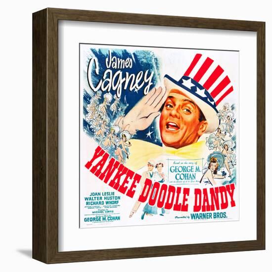 Yankee Doodle Dandy, US poster, James Cagney, 1942-null-Framed Art Print