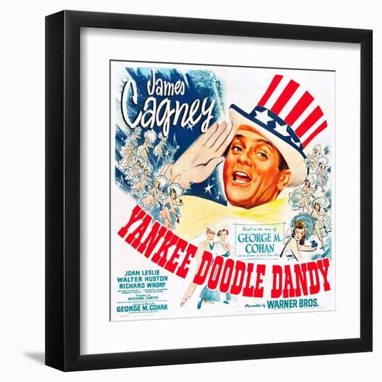 Yankee Doodle Dandy, US poster, James Cagney, 1942-null-Framed Art Print