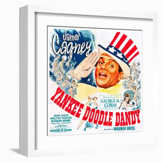 Yankee Doodle Dandy, US poster, James Cagney, 1942-null-Framed Art Print