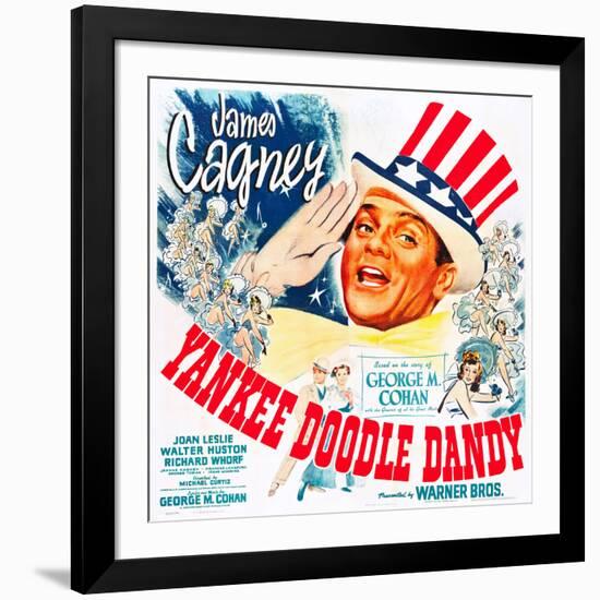 Yankee Doodle Dandy, US poster, James Cagney, 1942-null-Framed Art Print