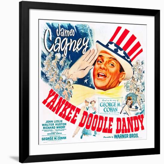 Yankee Doodle Dandy, US poster, James Cagney, 1942-null-Framed Art Print