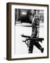Yankee Papa 13 Helicopter Crew Chief James Farley Carrying a Pair of M-60 Machine Guns-Larry Burrows-Framed Photographic Print
