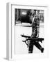 Yankee Papa 13 Helicopter Crew Chief James Farley Carrying a Pair of M-60 Machine Guns-Larry Burrows-Framed Photographic Print