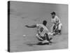 Yankee Phil Rizzuto Waiting to Catch the Ball During the American League Pennant Race-Grey Villet-Stretched Canvas
