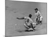 Yankee Phil Rizzuto Waiting to Catch the Ball During the American League Pennant Race-Grey Villet-Mounted Premium Photographic Print