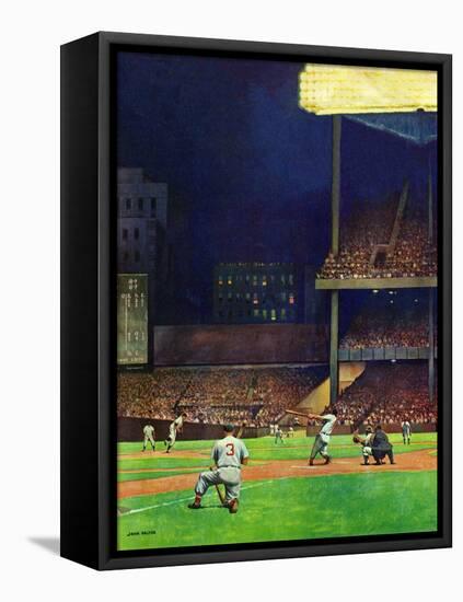 "Yankee Stadium," April 19, 1947-John Falter-Framed Stretched Canvas