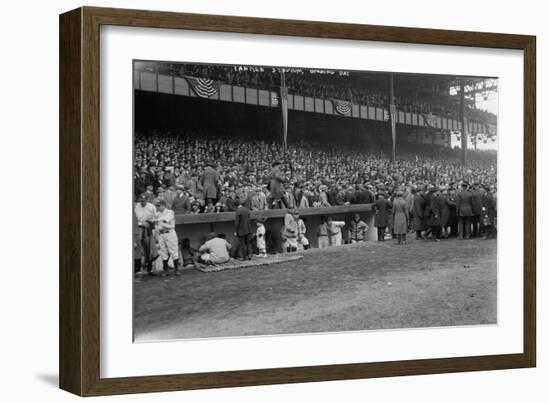 Yankee Stadium Baseball Field Opening Day Photograph - New York, NY-Lantern Press-Framed Art Print