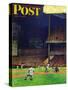 "Yankee Stadium," Saturday Evening Post Cover, April 19, 1947-John Falter-Stretched Canvas