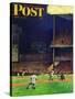 "Yankee Stadium," Saturday Evening Post Cover, April 19, 1947-John Falter-Stretched Canvas