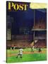 "Yankee Stadium," Saturday Evening Post Cover, April 19, 1947-John Falter-Stretched Canvas