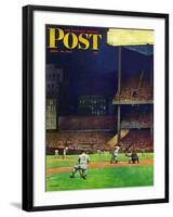 "Yankee Stadium," Saturday Evening Post Cover, April 19, 1947-John Falter-Framed Giclee Print