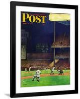 "Yankee Stadium," Saturday Evening Post Cover, April 19, 1947-John Falter-Framed Giclee Print