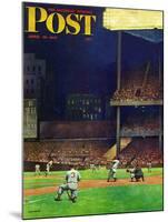 "Yankee Stadium," Saturday Evening Post Cover, April 19, 1947-John Falter-Mounted Giclee Print