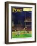 "Yankee Stadium," Saturday Evening Post Cover, April 19, 1947-John Falter-Framed Giclee Print