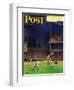 "Yankee Stadium," Saturday Evening Post Cover, April 19, 1947-John Falter-Framed Giclee Print