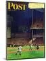 "Yankee Stadium," Saturday Evening Post Cover, April 19, 1947-John Falter-Mounted Premium Giclee Print