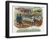 Yankee Victors Brand Cigar Box Label-Lantern Press-Framed Art Print