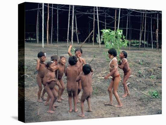 Yanomami Children, Brazil, South America-Robin Hanbury-tenison-Stretched Canvas