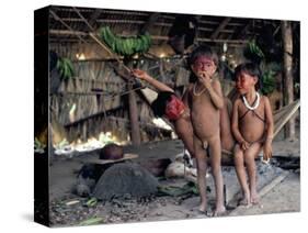 Yanomami Children, Brazil, South America-Robin Hanbury-tenison-Stretched Canvas