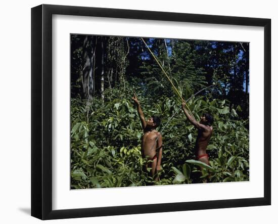 Yanomami Indian Hunters, Amazonas, Venezuela-null-Framed Photographic Print