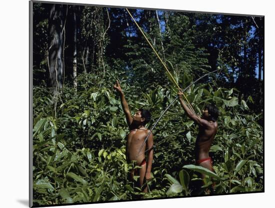 Yanomami Indian Hunters, Amazonas, Venezuela-null-Mounted Photographic Print