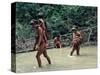 Yanomami Indians Fishing, Brazil, South America-Robin Hanbury-tenison-Stretched Canvas