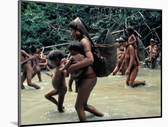 Yanomami Indians Going Fishing, Brazil, South America-Robin Hanbury-tenison-Mounted Photographic Print