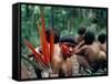 Yanomami Man Made up for the Feast, Brazil, South America-Robin Hanbury-tenison-Framed Stretched Canvas