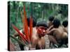 Yanomami Man Made up for the Feast, Brazil, South America-Robin Hanbury-tenison-Stretched Canvas