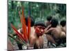 Yanomami Man Made up for the Feast, Brazil, South America-Robin Hanbury-tenison-Mounted Photographic Print