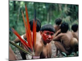 Yanomami Man Made up for the Feast, Brazil, South America-Robin Hanbury-tenison-Mounted Photographic Print