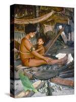 Yanomami Mother and Child, Brazil, South America-Robin Hanbury-tenison-Stretched Canvas