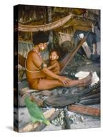 Yanomami Mother and Child, Brazil, South America-Robin Hanbury-tenison-Stretched Canvas